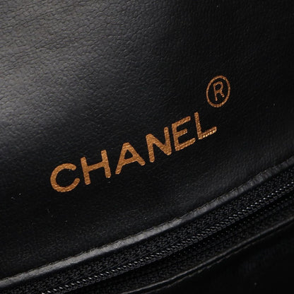 Chanel Boston Bag Quilted Logo Black Leather — view 4