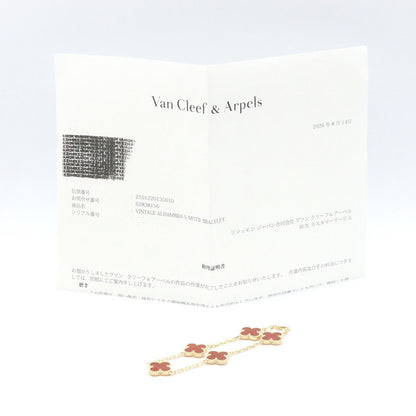 Van Cleef & Arpels Cleef&apels Bracelet Vintage Alhambra Carnelian 18k — view 5