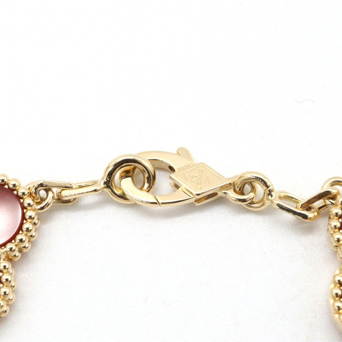Van Cleef & Arpels Cleef&apels Bracelet Vintage Alhambra Carnelian 18k — view 4