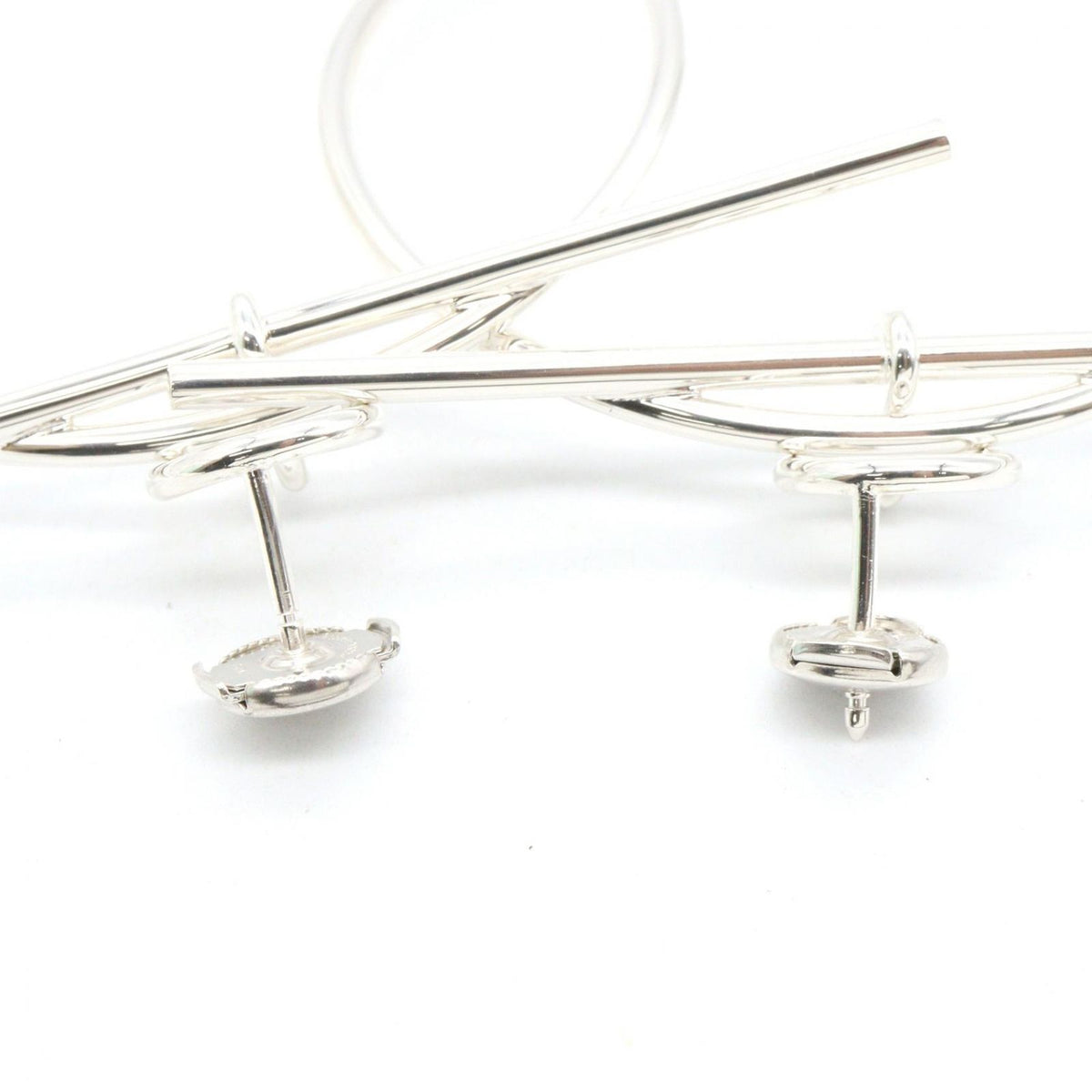 Hermes Earrings Loop 925 Sterling Silver — view 2