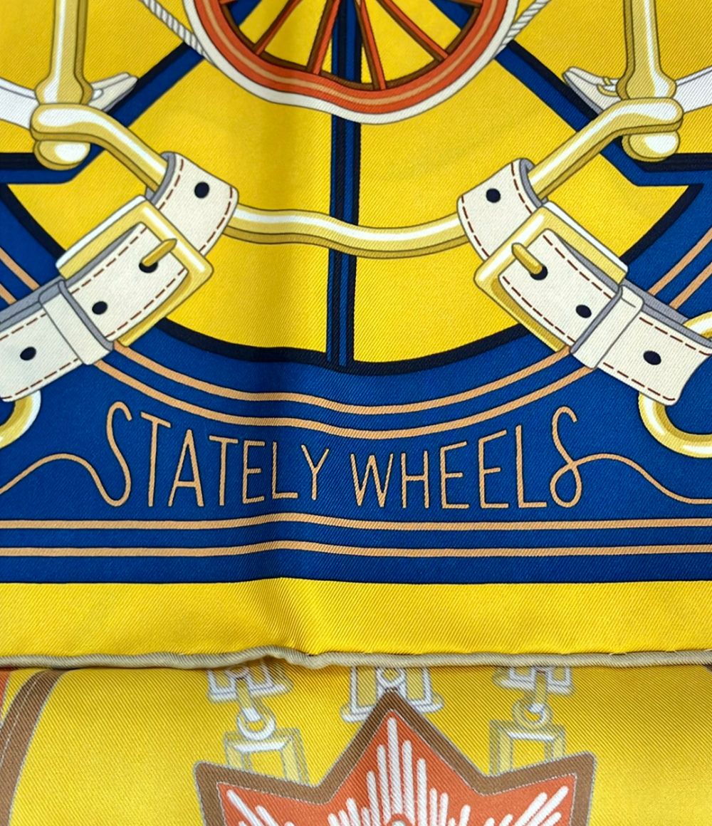Hermes Scarf Carre 90 Silk 100% Stately Wheels — view 4