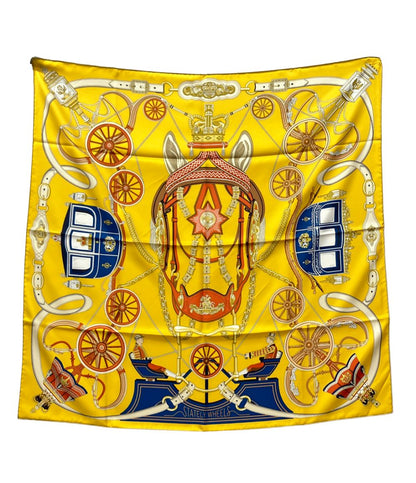 Hermes Scarf Carre 90 Silk 100% Stately Wheels