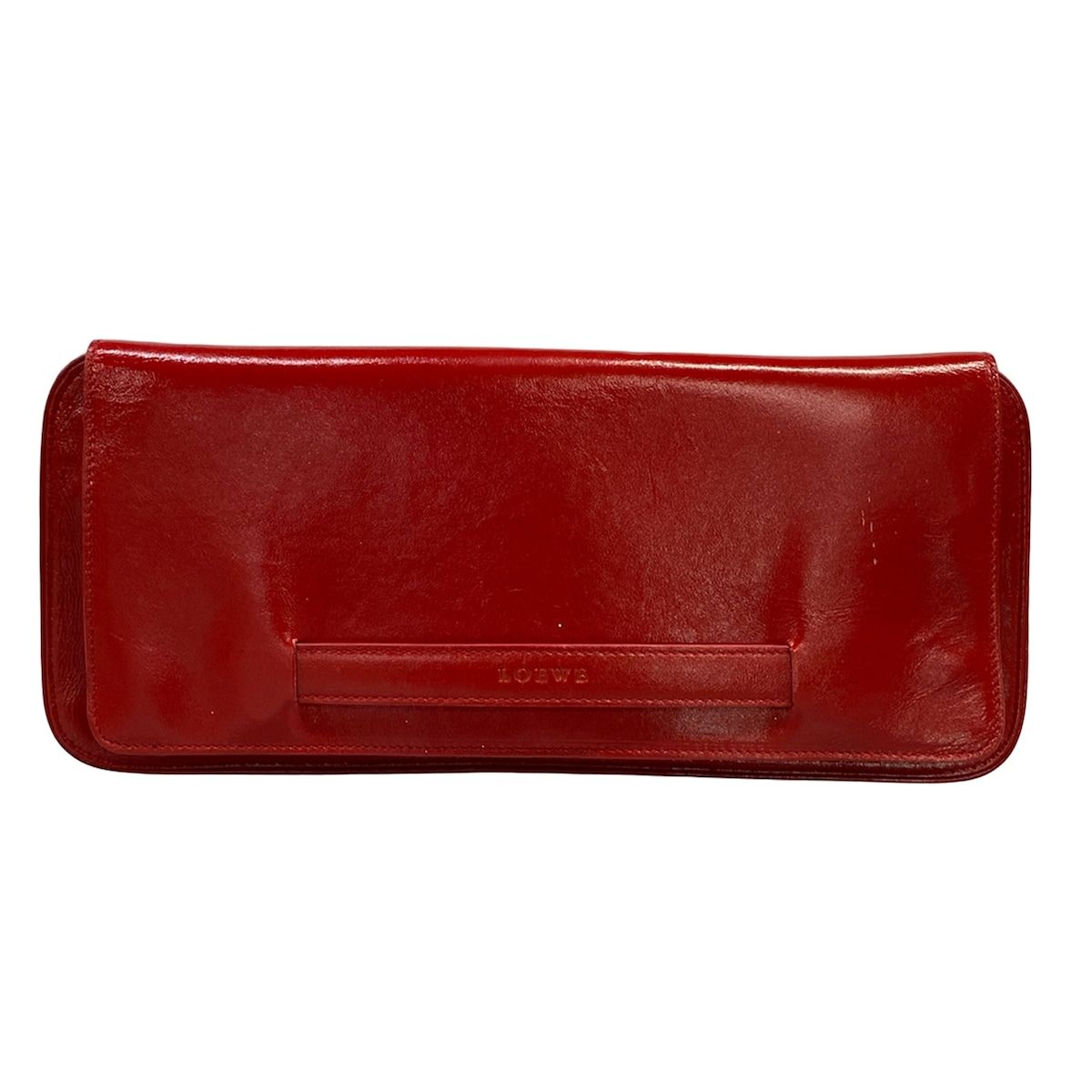 Loewe Clutch Red Leather