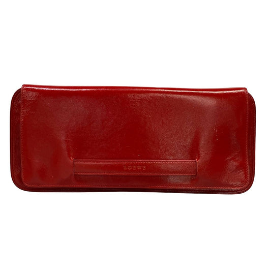 Loewe Clutch Red Leather