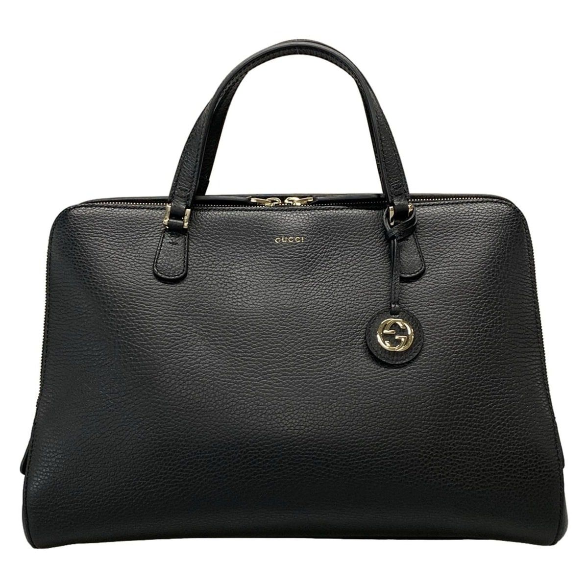 Gucci Tote Bag Black Leather