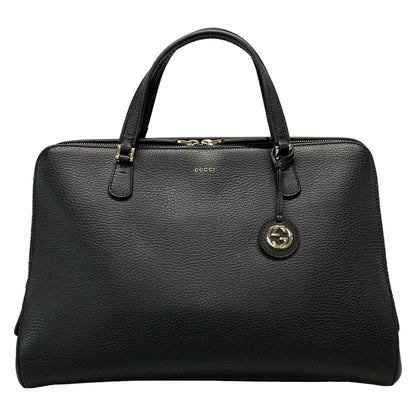 Gucci Tote Bag Black Leather