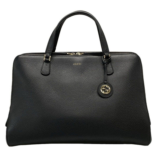Gucci Tote Bag Black Leather