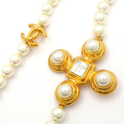 Chanel Necklace CC Logo White Gold — view 6