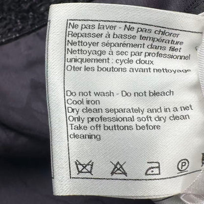Chanel Jacket Tweed Silk Black Purple — view 7