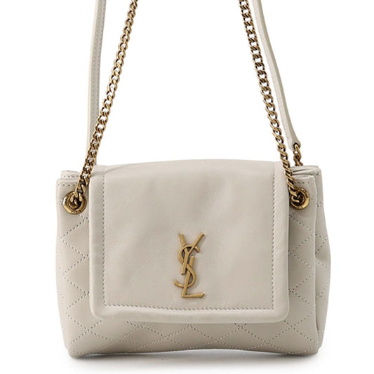 Saint Laurent Paris Chain Shoulder Bag Nolita White
