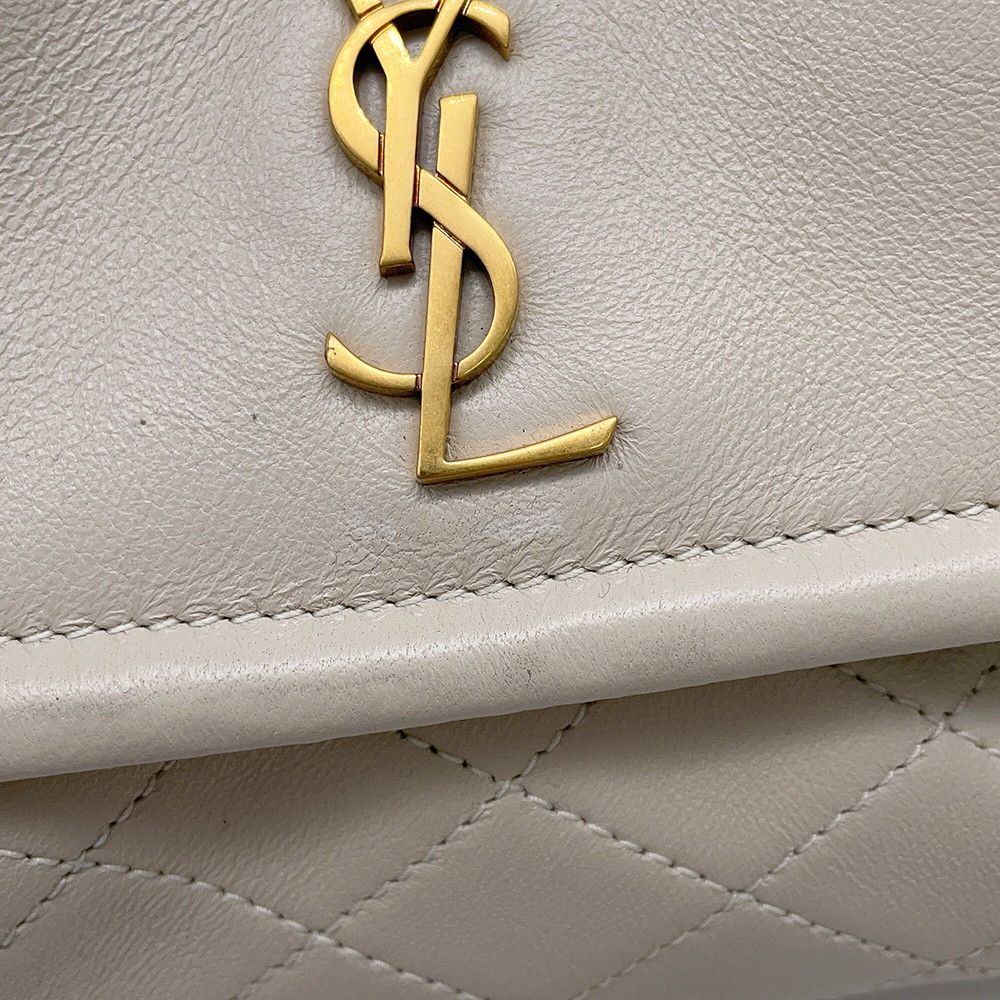 Saint Laurent Paris Chain Shoulder Bag Nolita White — view 7