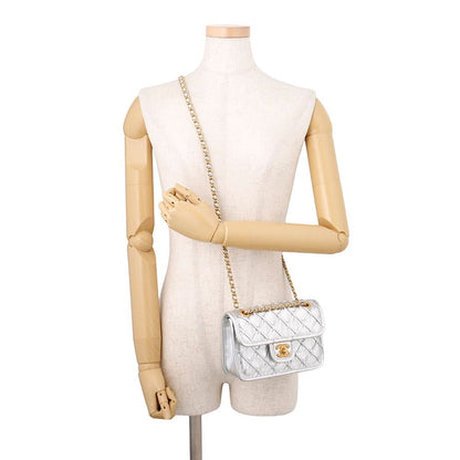Chanel Chain Shoulder Bag Mini Flap CC Logo Calfskin — view 5