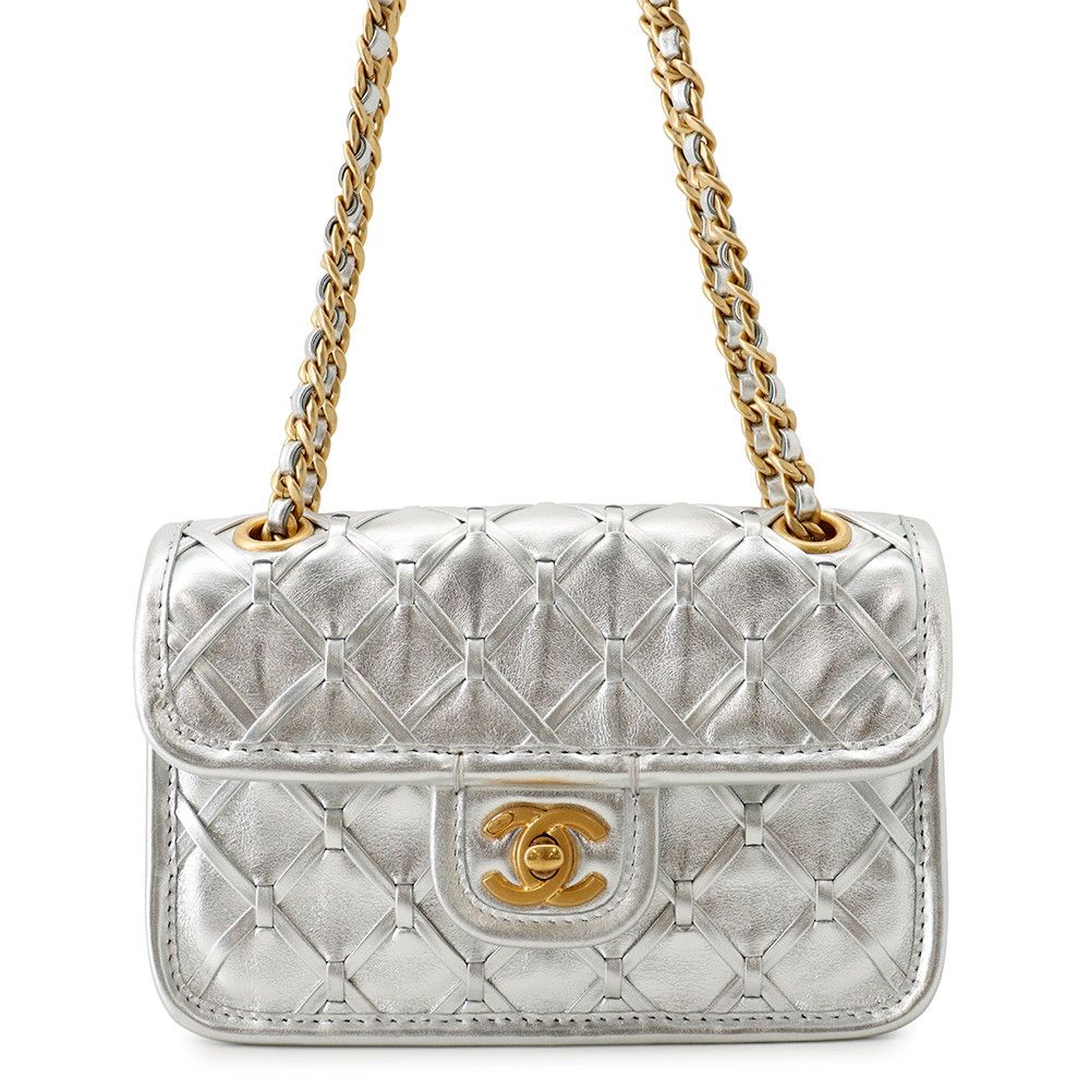 Chanel Chain Shoulder Bag Mini Flap CC Logo Calfskin