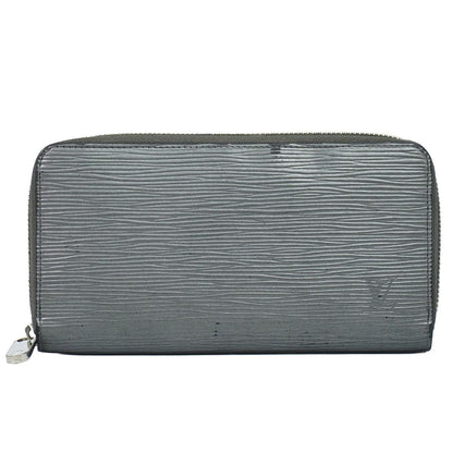 Louis Vuitton LV Zippy Wallet Epi Leather Zip Around Metallic Gray