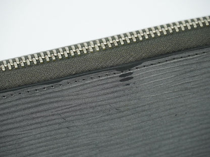 Louis Vuitton LV Zippy Wallet Epi Leather Zip Around Metallic Gray — view 7
