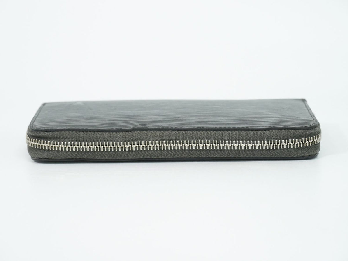 Louis Vuitton LV Zippy Wallet Epi Leather Zip Around Metallic Gray — view 5