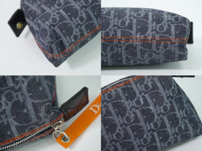 Dior Trotter Flight Line Pouch Case Canvas Navy — view 7