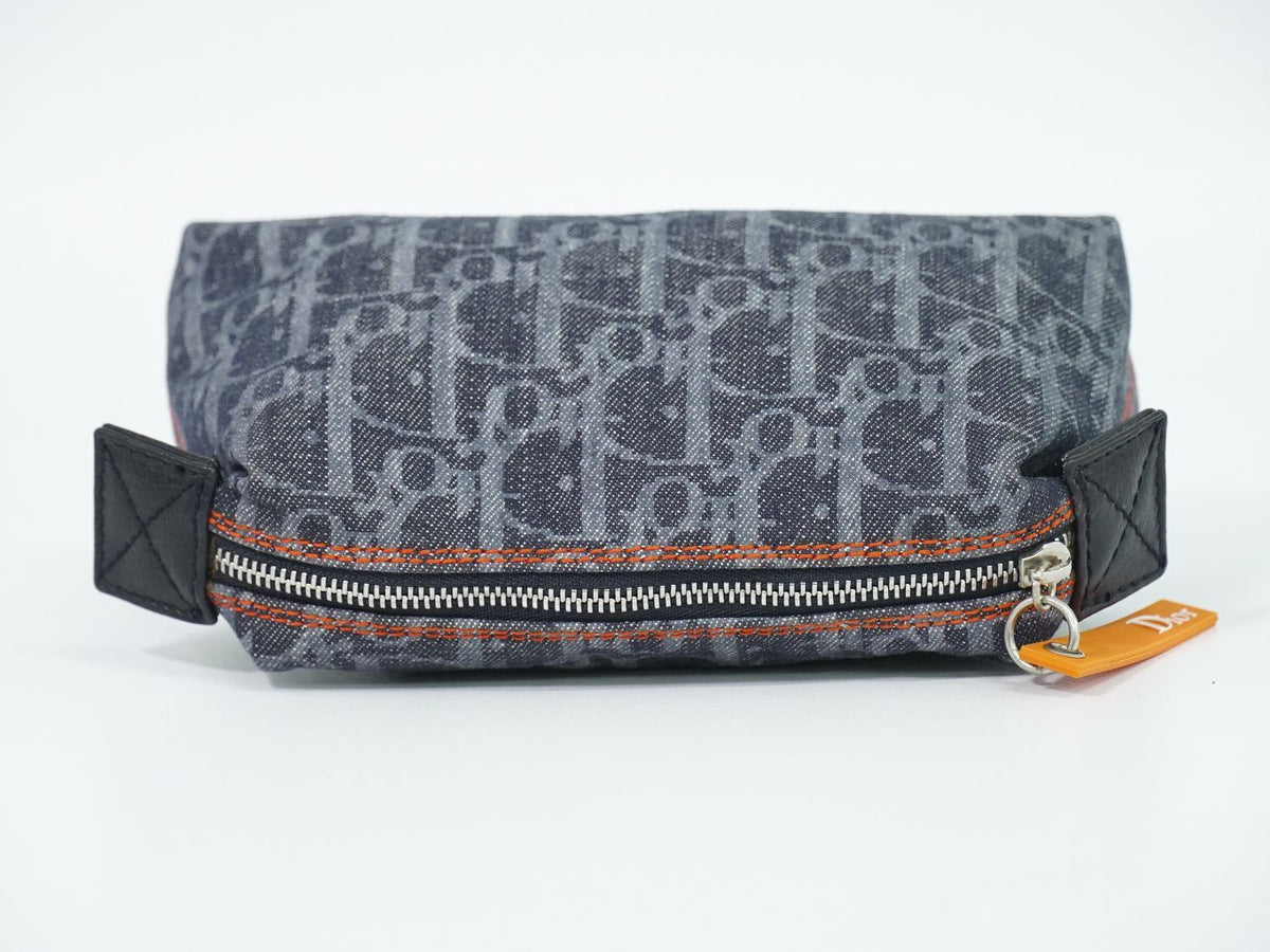 Dior Trotter Flight Line Pouch Case Canvas Navy — view 5