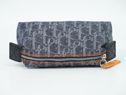 Dior Trotter Flight Line Pouch Case Canvas Navy — view 5