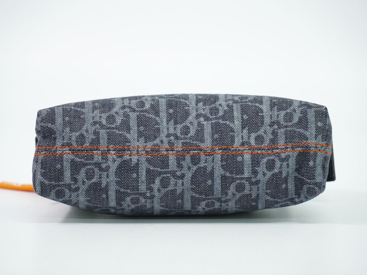 Dior Trotter Flight Line Pouch Case Canvas Navy — view 3