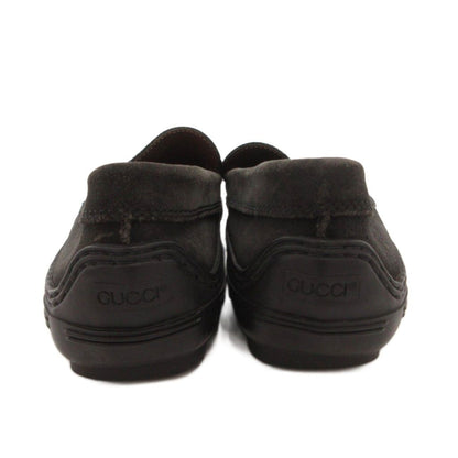 Gucci Loafers Slip-on Horsebit Suede Black — view 5