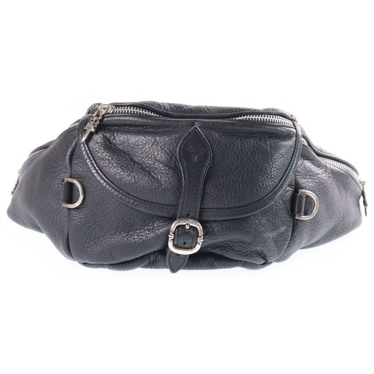 Chrome Hearts 1 Snat Pack Dagger Zip Gunslinger Belt Leather Waist Bag Black