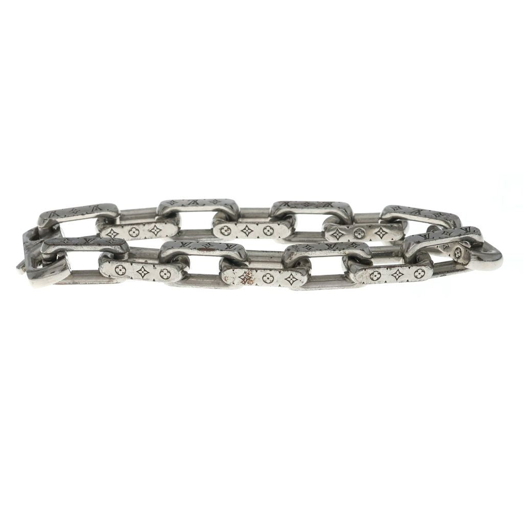 Louis Vuitton Collier Monogram Chain Bracelet Silver — view 3