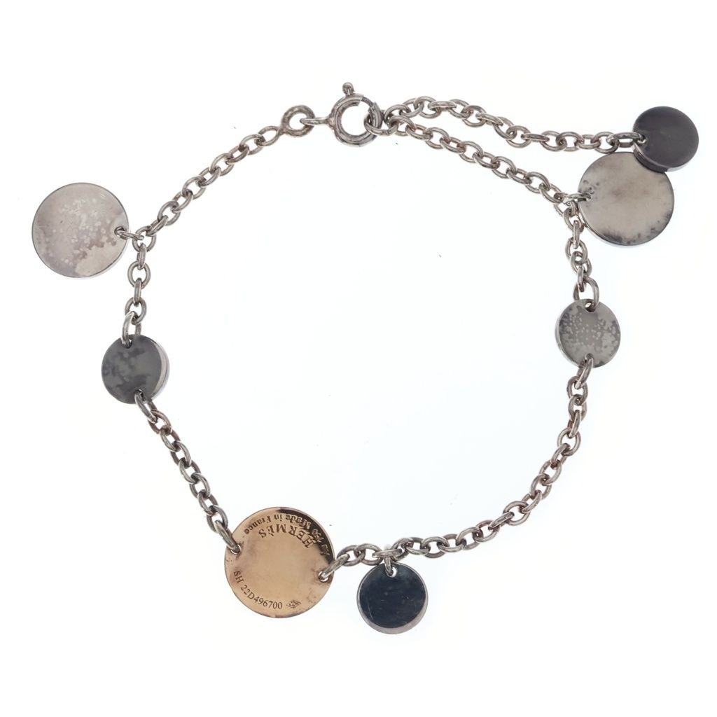 Hermes Exuri Bracelet White Gold Pink Chain — view 2