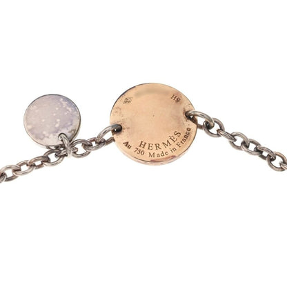 Hermes Exuri Bracelet White Gold Pink Chain — view 5