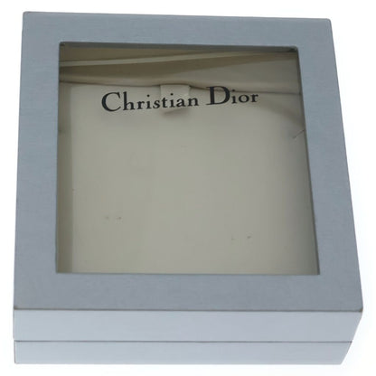 Dior White Flower Motif D Logo Charm Pendant Chain Silver Pink — view 6