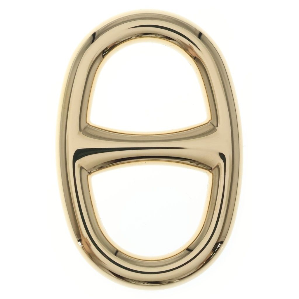 Hermes Chaine D'ancre Scarf Ring Metal Gold — view 2