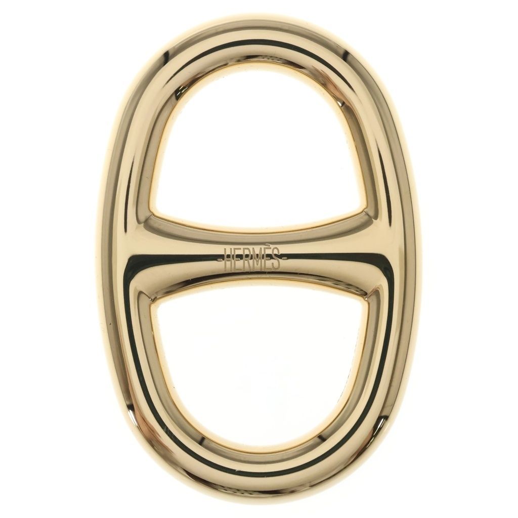 Hermes Chaine D'ancre Scarf Ring Metal Gold