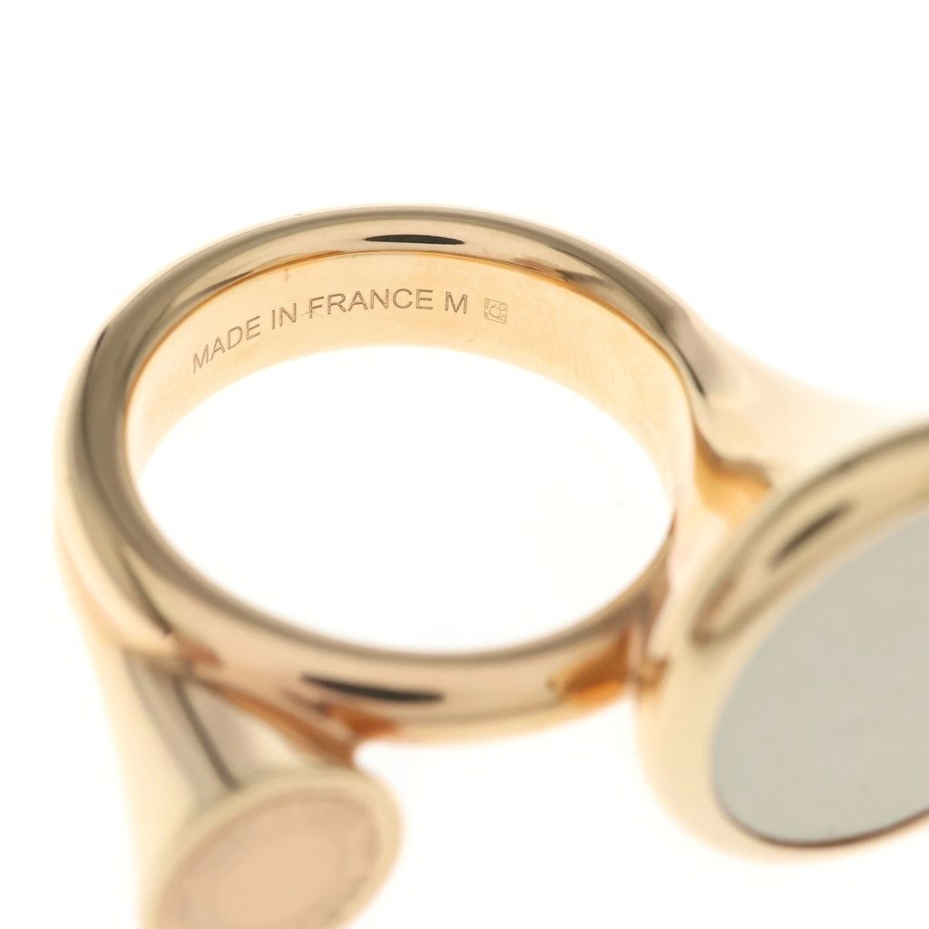 Hermes Col Horn Motif Ring Pink Gold — view 5