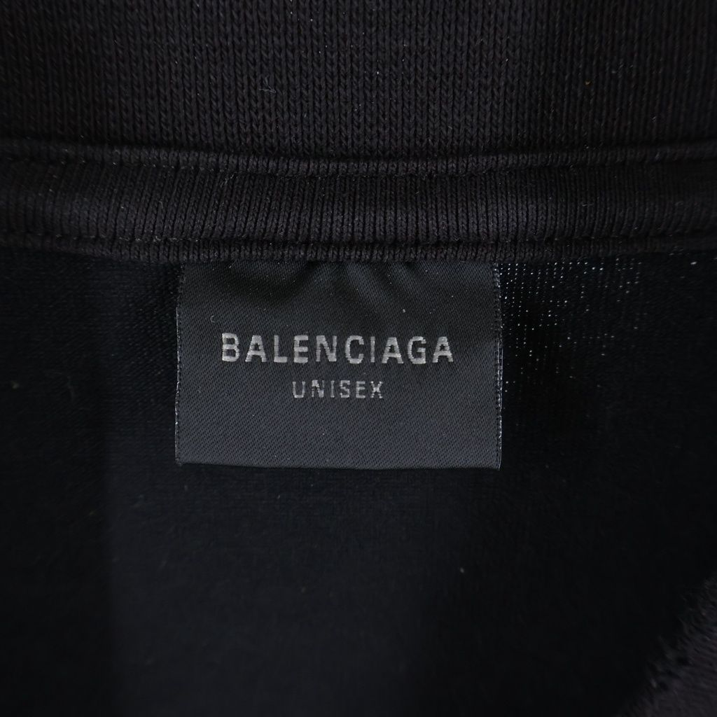 Balenciaga Destroyed Print Long Sleeve T-Shirt Black — view 6