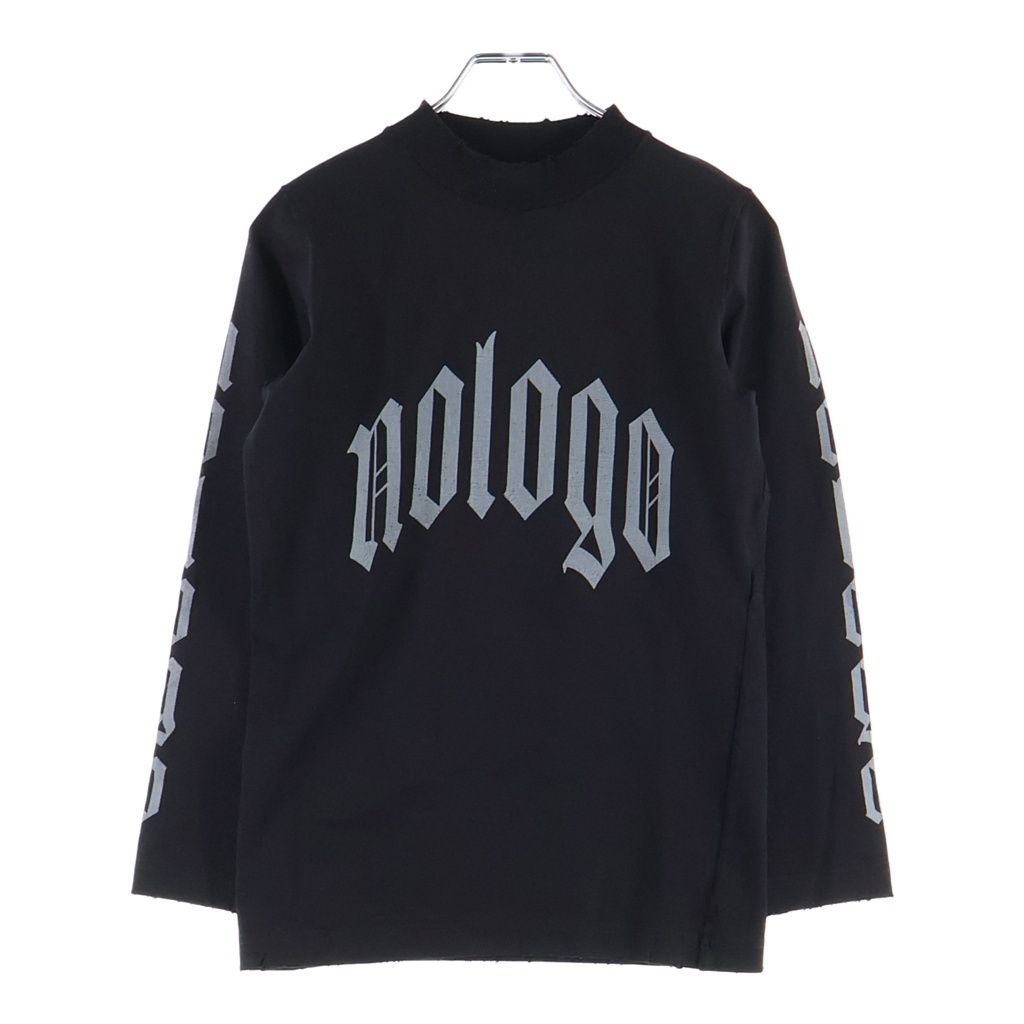 Balenciaga Destroyed Print Long Sleeve T-Shirt Black