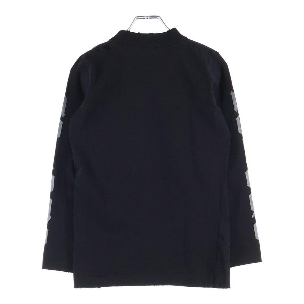 Balenciaga Destroyed Print Long Sleeve T-Shirt Black — view 2