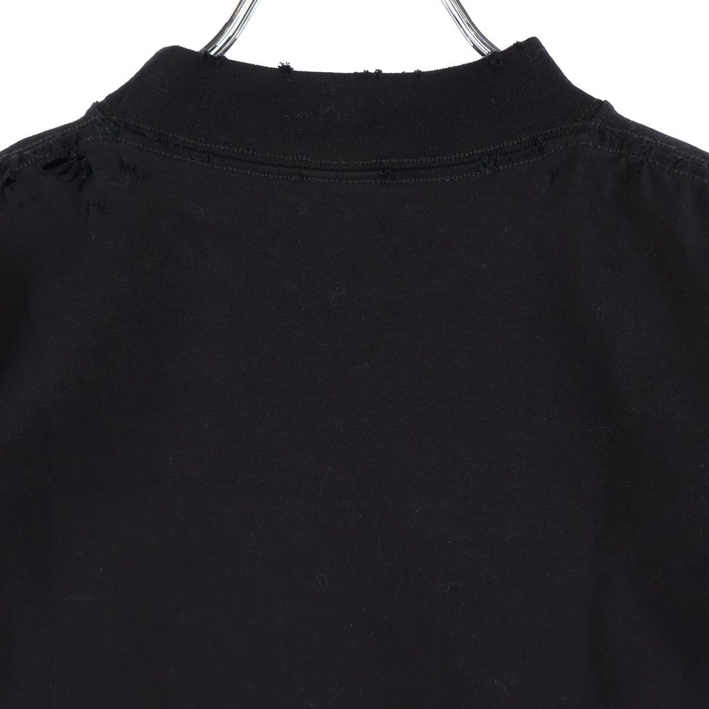 Balenciaga Destroyed Print Long Sleeve T-Shirt Black — view 4