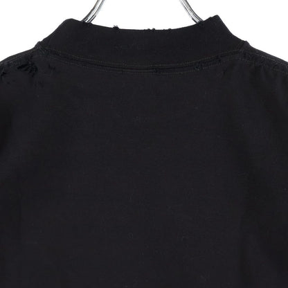 Balenciaga Destroyed Print Long Sleeve T-Shirt Black — view 4