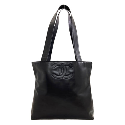 Chanel CC Logo Tote Bag Lambskin