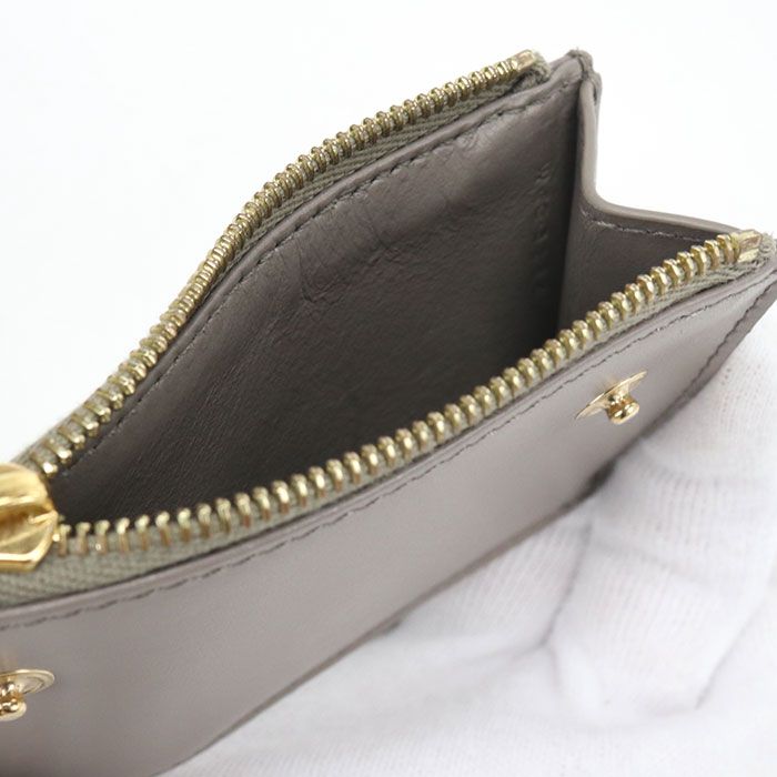 Celine Compact Wallet with Coin Toilet Triomphe Trifold Calfskin — view 7