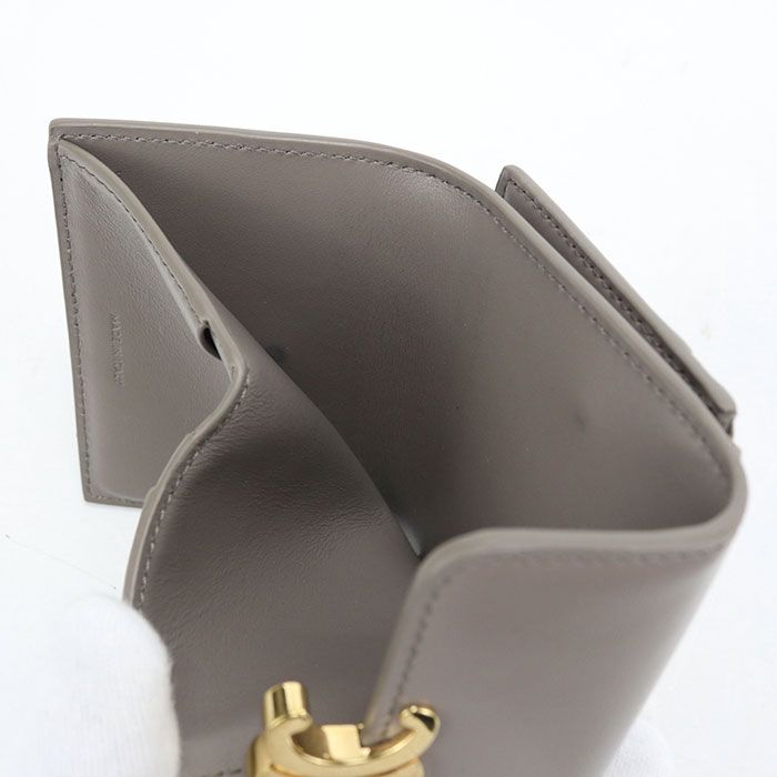 Celine Compact Wallet with Coin Toilet Triomphe Trifold Calfskin — view 4