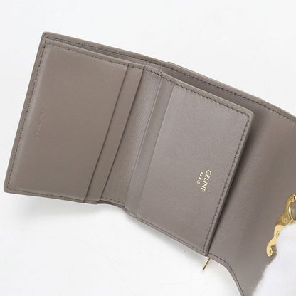 Celine Compact Wallet with Coin Toilet Triomphe Trifold Calfskin — view 3