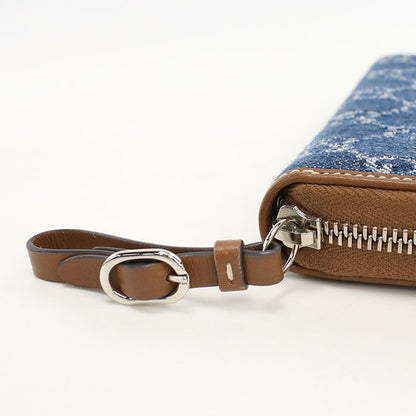 Gucci GG Emblem Wallet Zip Around Denim — view 7