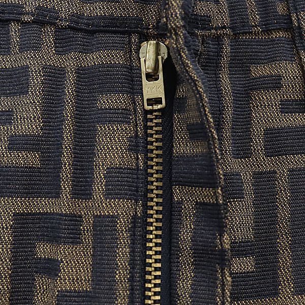 Fendi Zucca Pattern FF Logo Short Skirt Brown — view 5