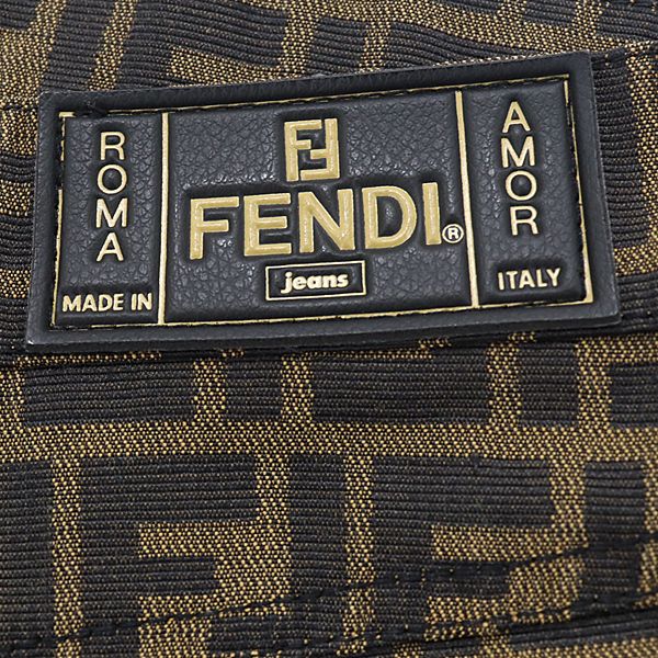 Fendi Zucca Pattern FF Logo Short Skirt Brown — view 6