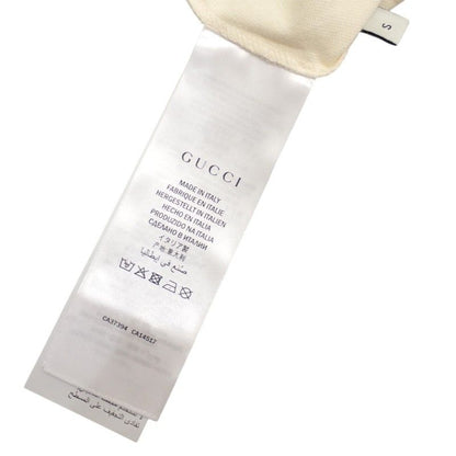 Gucci Flower Embroidery T-Shirt Short Sleeve Cotton Ivory S — view 8