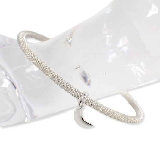 Tiffany & Co 925 Mesh Moon Vintage Half Bangle Bracelet