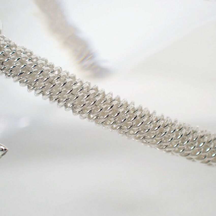 Tiffany & Co 925 Mesh Moon Vintage Half Bangle Bracelet — view 4
