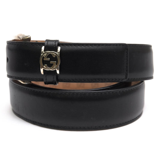 Gucci Belt Business Leather Black GG Monogram