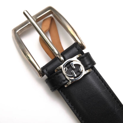 Gucci Belt Business Leather Black GG Monogram — view 3
